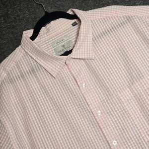 Oak‎ Hill Shirt Men 3XLT Tall Pink Seersucker Short Sleeve Cool & Dry